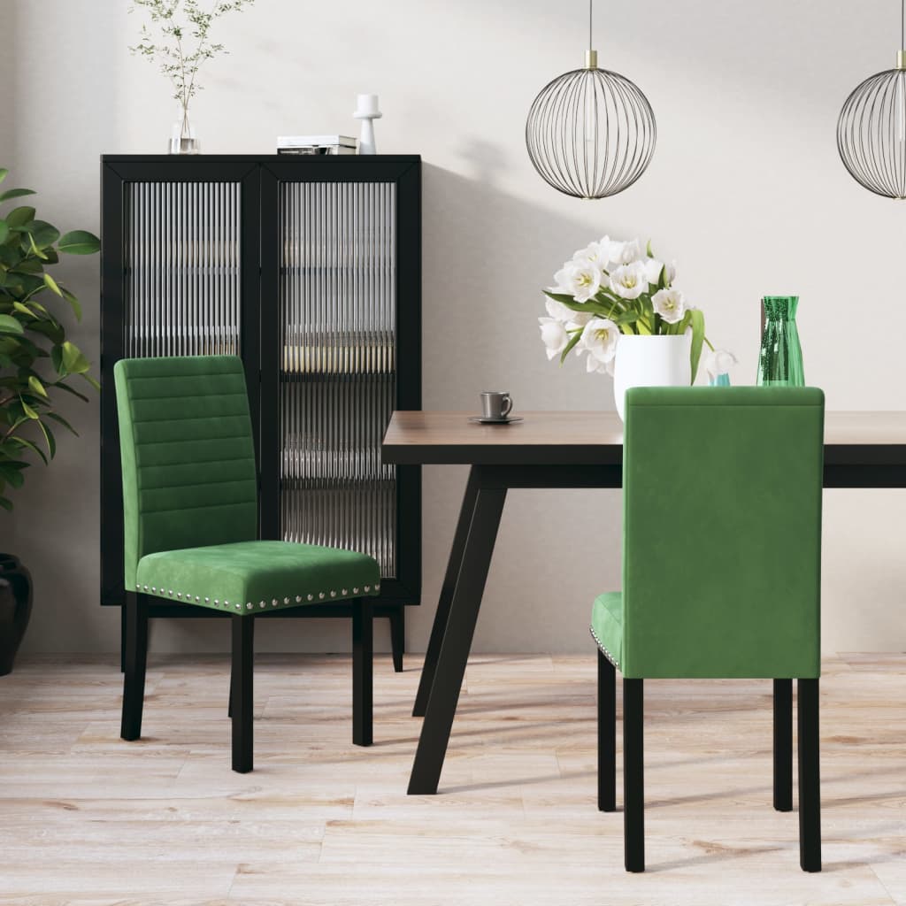 vidaXL Eetkamerstoelen 4 st fluweel blauw
