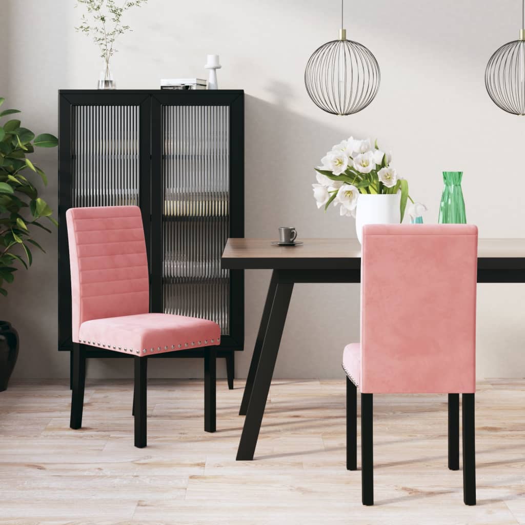 vidaXL Eetkamerstoelen 4 st fluweel blauw