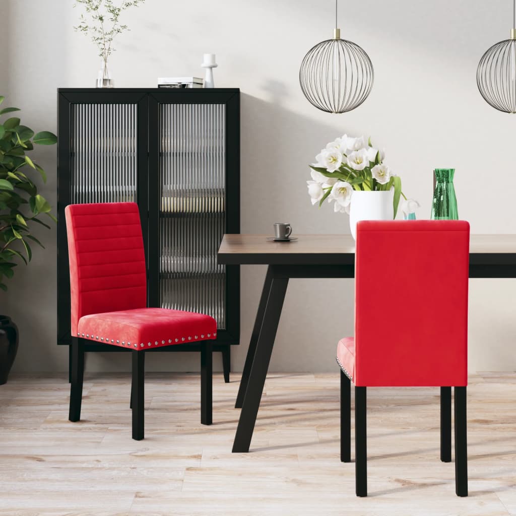 vidaXL Eetkamerstoelen 4 st fluweel blauw