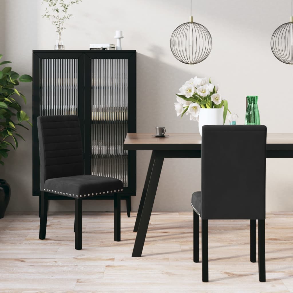 vidaXL Eetkamerstoelen 4 st fluweel blauw