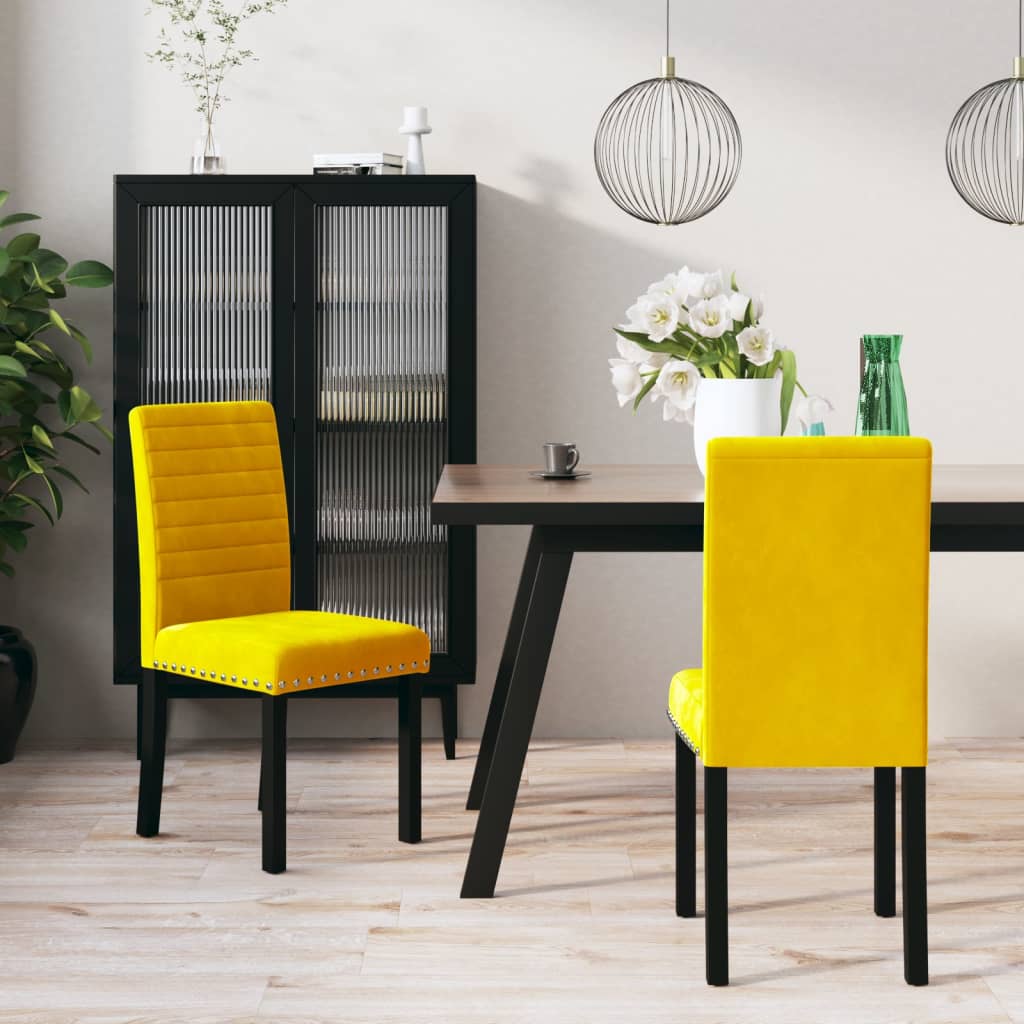 vidaXL Eetkamerstoelen 4 st fluweel blauw
