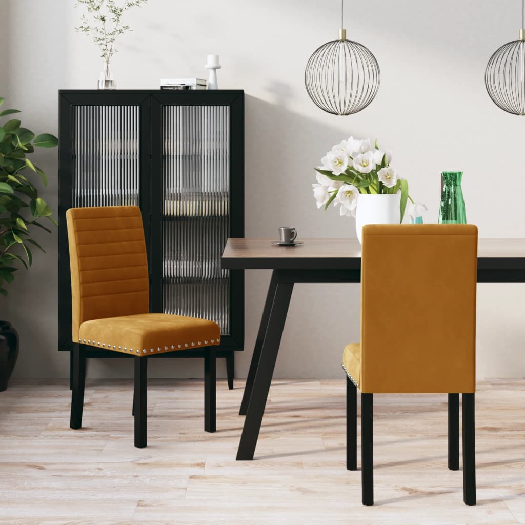 vidaXL Eetkamerstoelen 4 st fluweel blauw