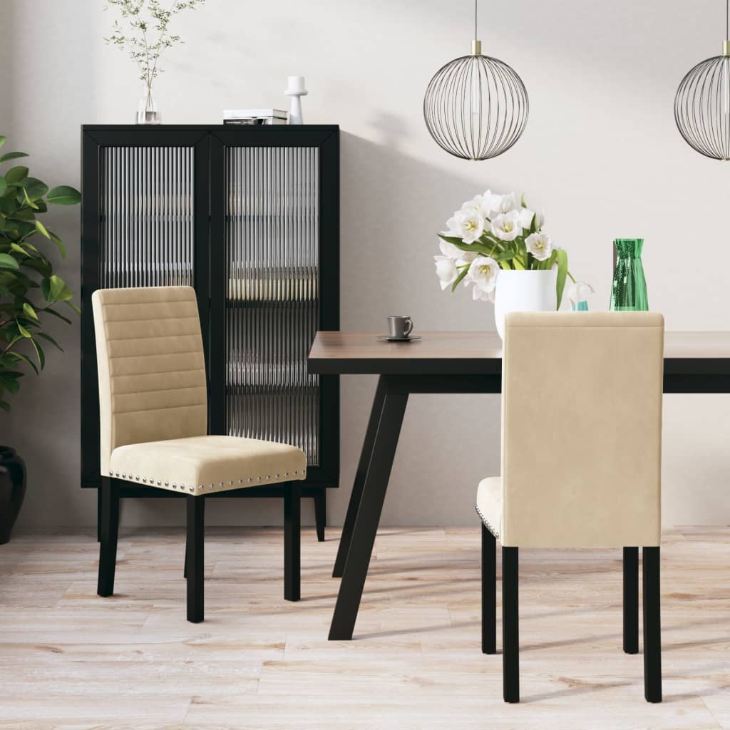vidaXL Eetkamerstoelen 4 st fluweel blauw