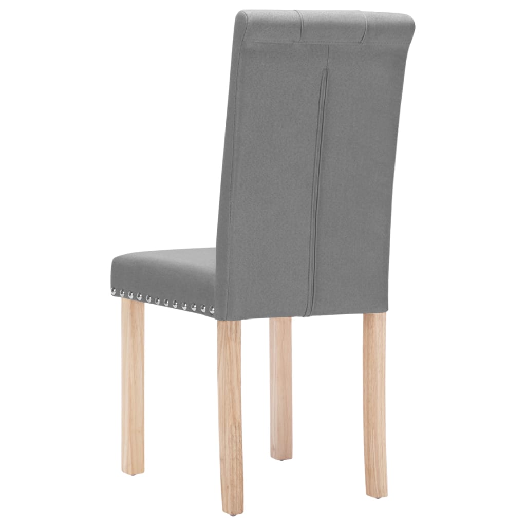 vidaXL Eetkamerstoelen 2 st stof lichtgrijs