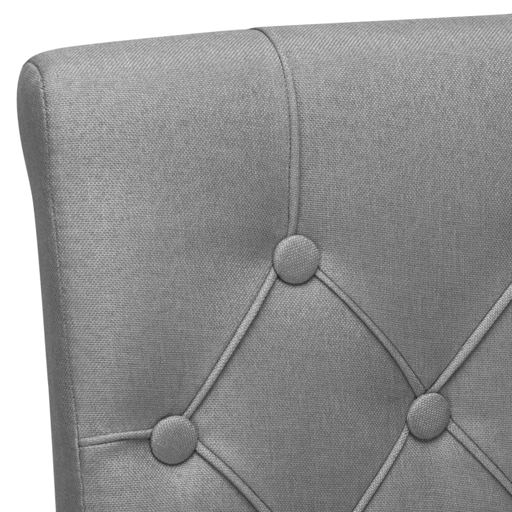vidaXL Eetkamerstoelen 2 st stof lichtgrijs