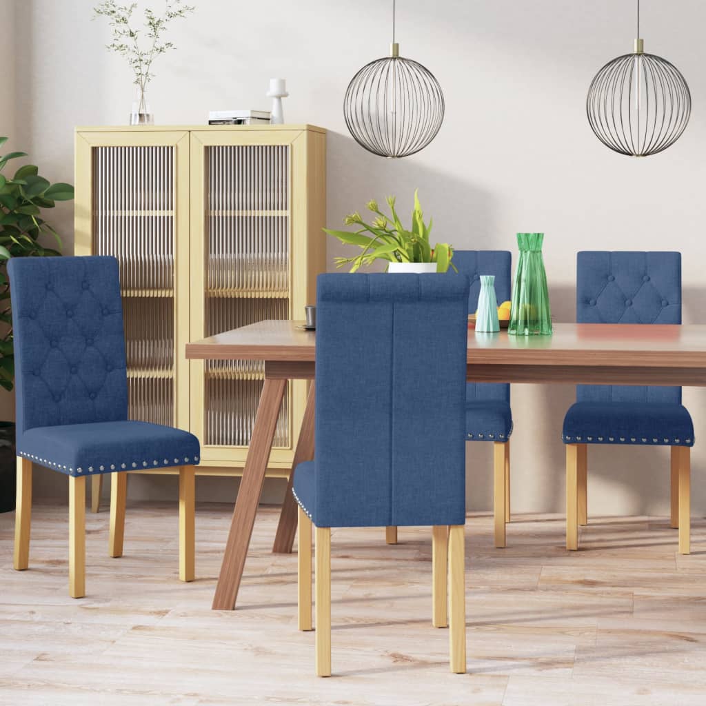vidaXL Eetkamerstoelen 2 st stof lichtgrijs