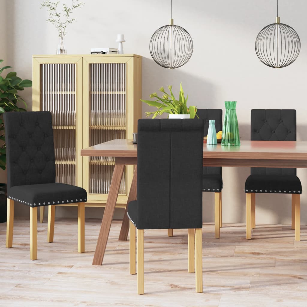 vidaXL Eetkamerstoelen 2 st stof lichtgrijs