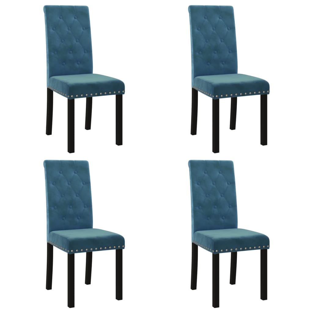 vidaXL Eetkamerstoelen 4 st fluweel wijnrood