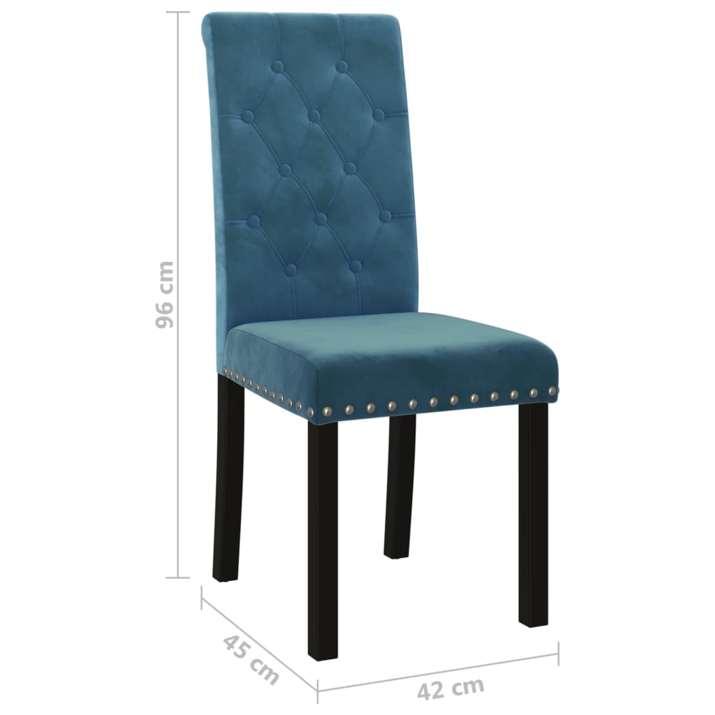 vidaXL Eetkamerstoelen 4 st fluweel wijnrood