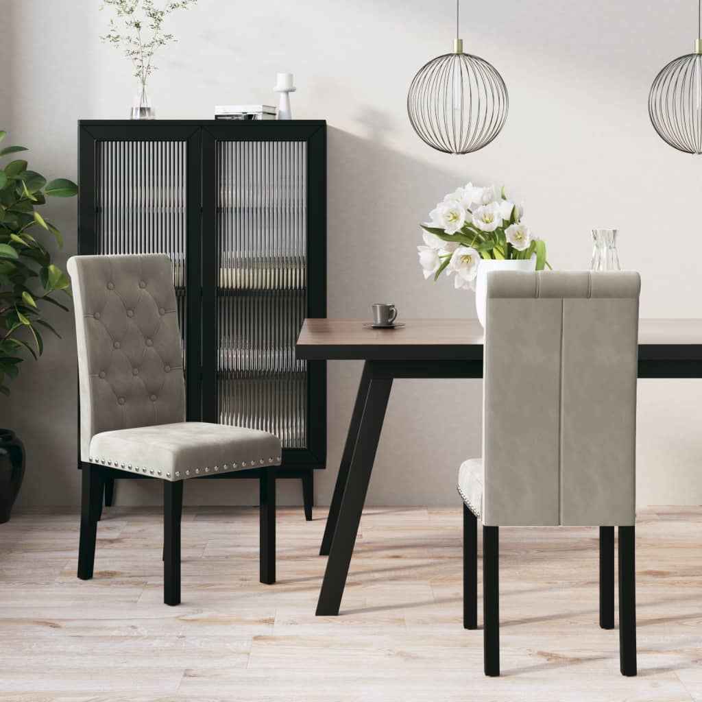 vidaXL Eetkamerstoelen 4 st fluweel wijnrood