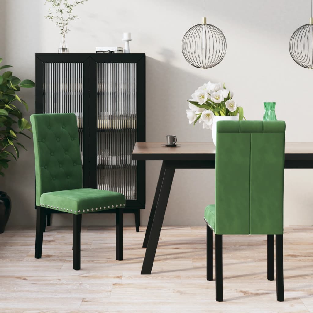 vidaXL Eetkamerstoelen 4 st fluweel wijnrood