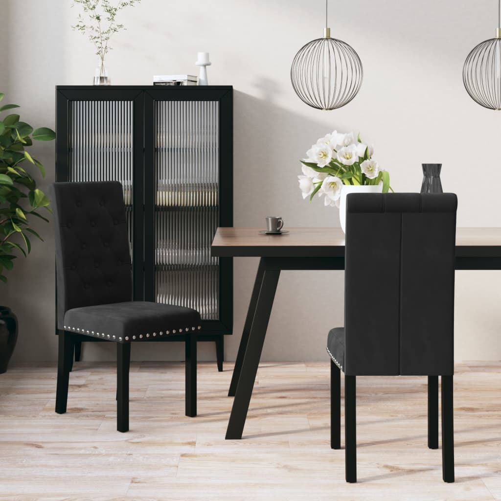 vidaXL Eetkamerstoelen 4 st fluweel wijnrood