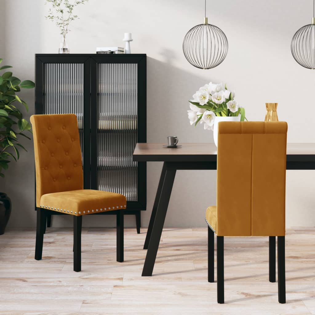 vidaXL Eetkamerstoelen 4 st fluweel wijnrood