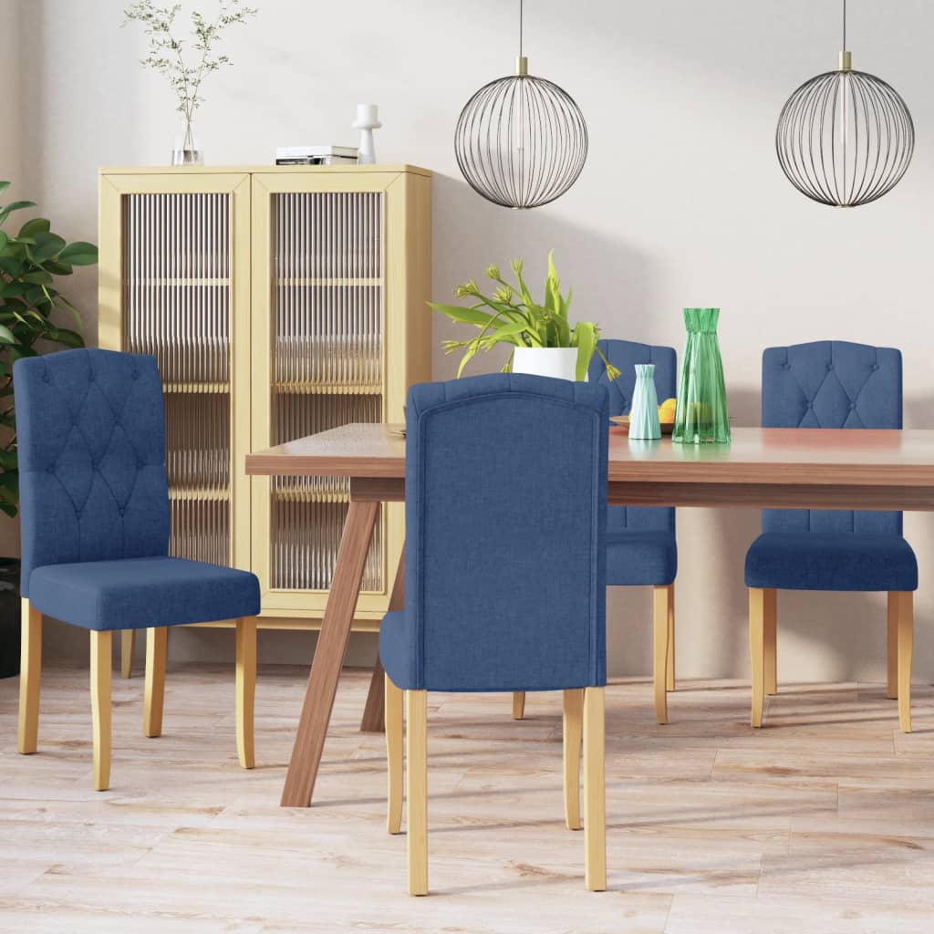 vidaXL Eetkamerstoelen 2 st stof lichtgrijs