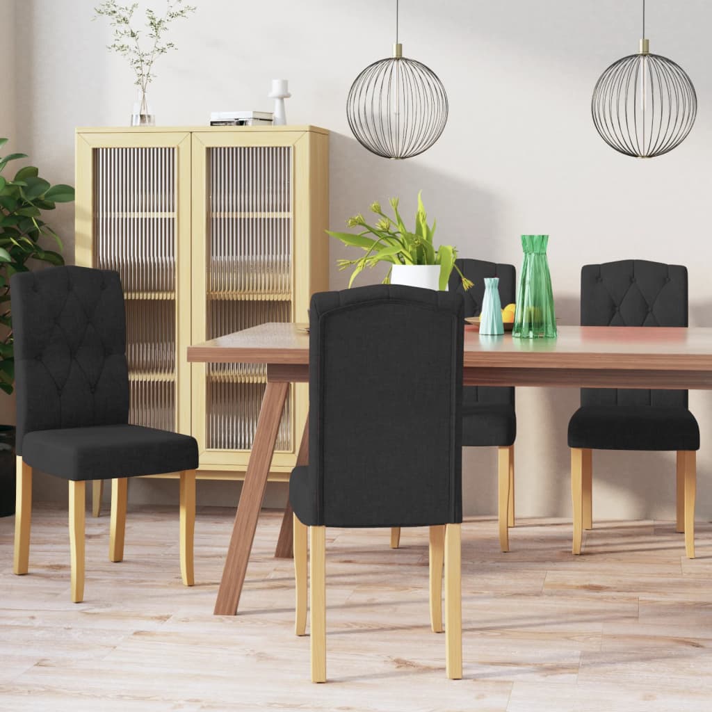 vidaXL Eetkamerstoelen 2 st stof lichtgrijs