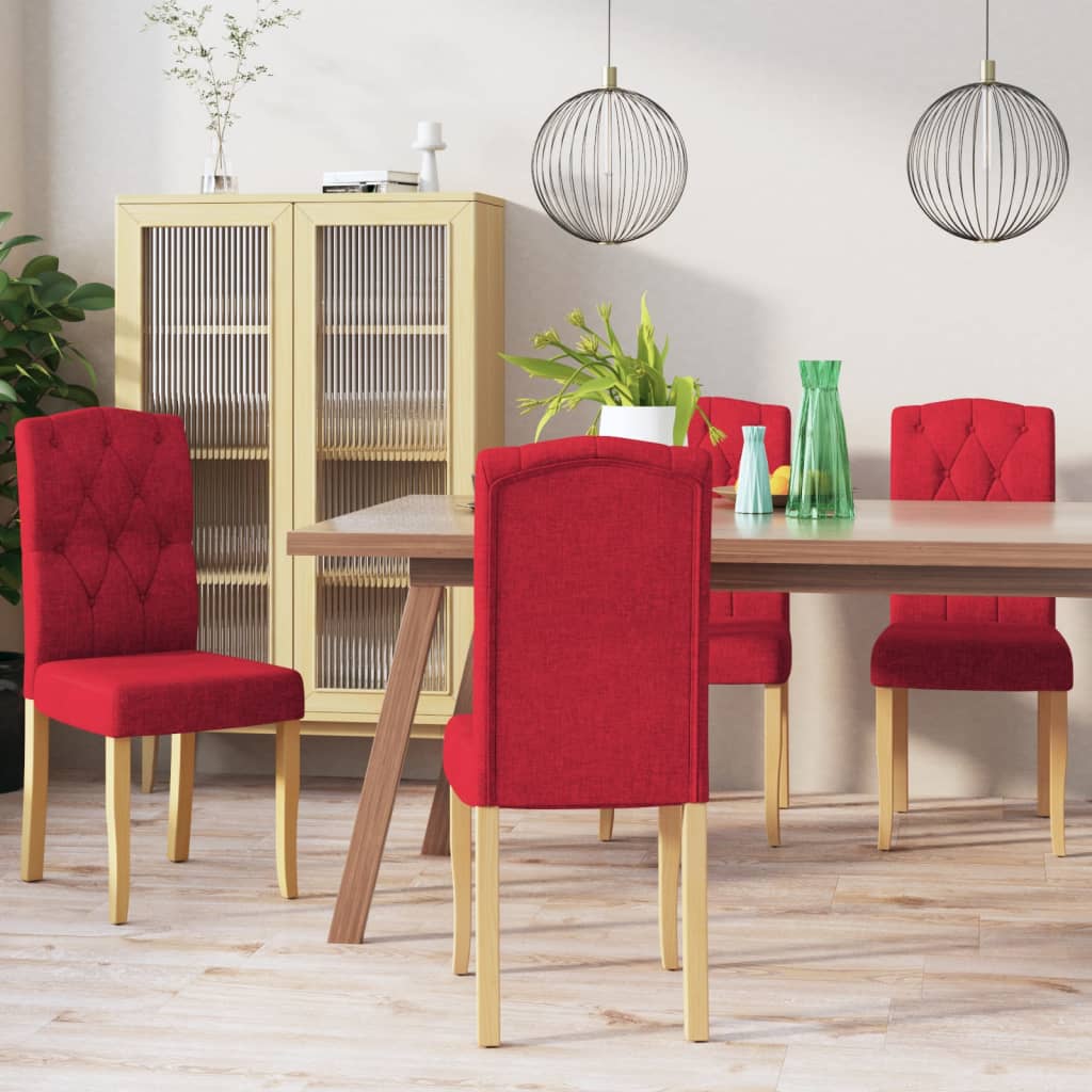 vidaXL Eetkamerstoelen 2 st stof lichtgrijs