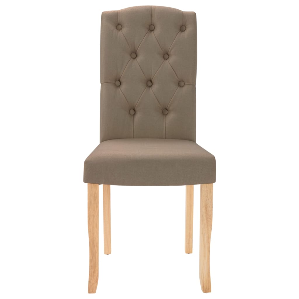 vidaXL Eetkamerstoelen 2 st stof lichtgrijs