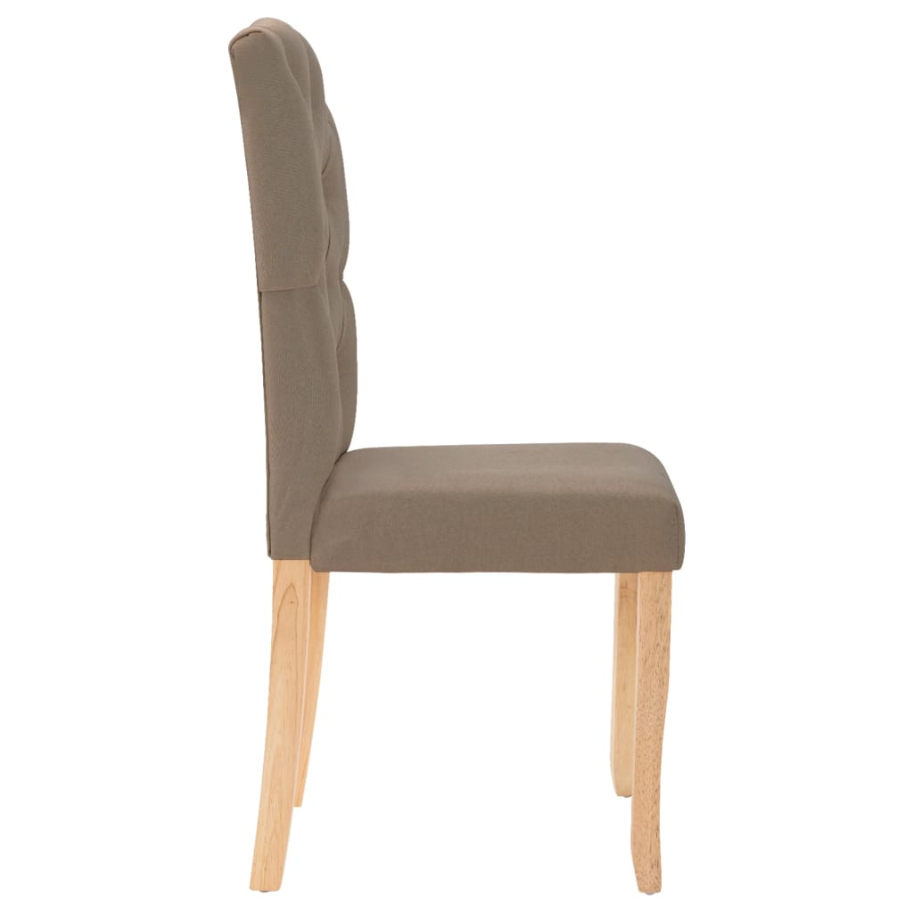vidaXL Eetkamerstoelen 2 st stof lichtgrijs
