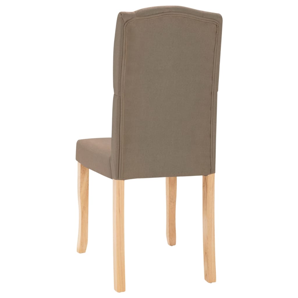 vidaXL Eetkamerstoelen 2 st stof lichtgrijs