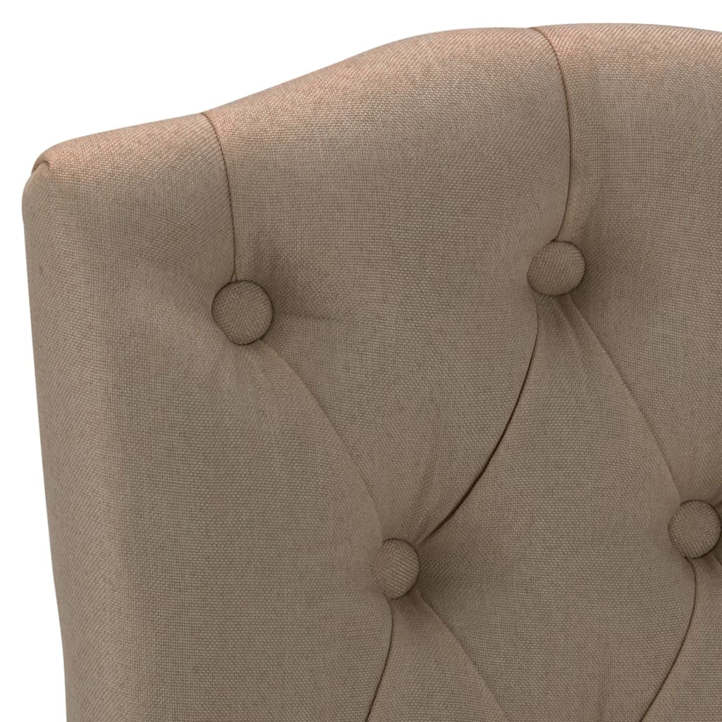 vidaXL Eetkamerstoelen 2 st stof lichtgrijs