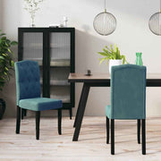 vidaXL Eetkamerstoelen 2 st fluweel blauw