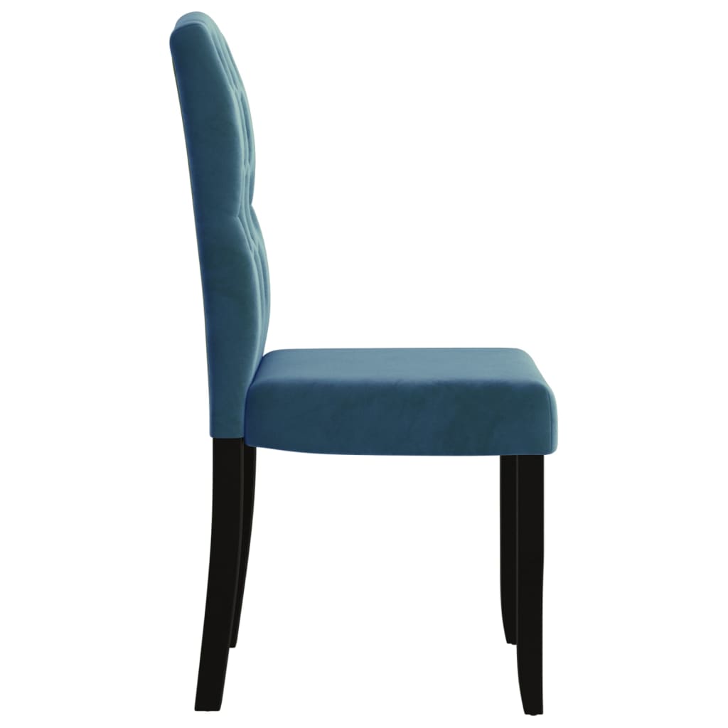 vidaXL Eetkamerstoelen 2 st fluweel blauw