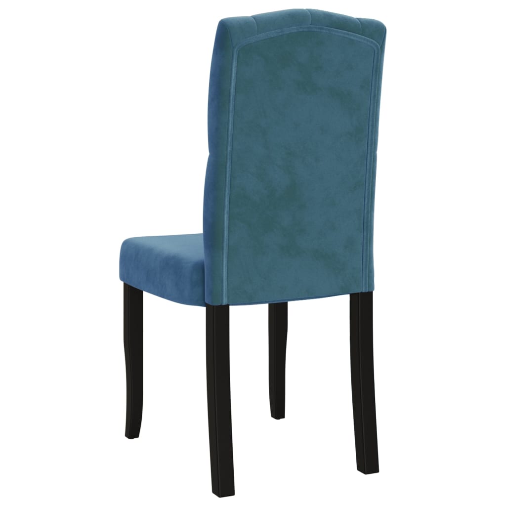 vidaXL Eetkamerstoelen 2 st fluweel blauw