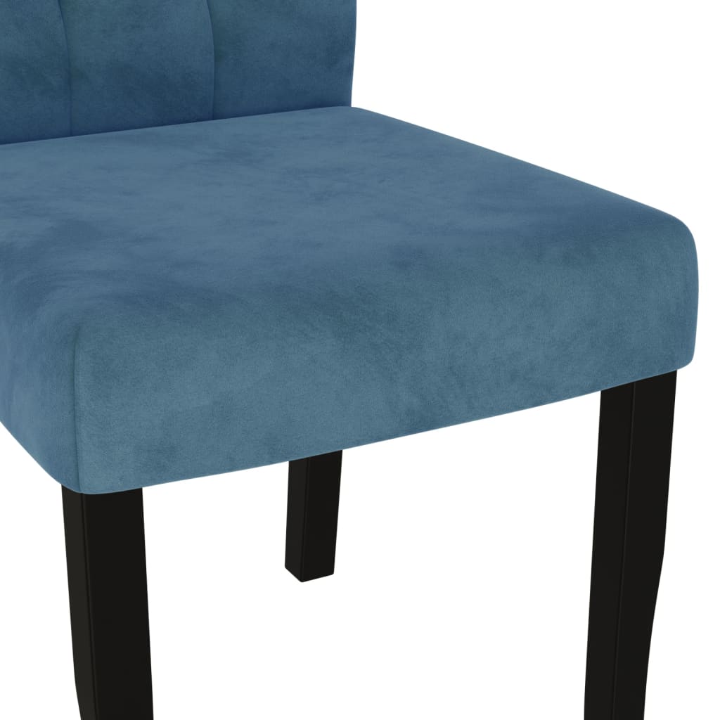 vidaXL Eetkamerstoelen 2 st fluweel blauw