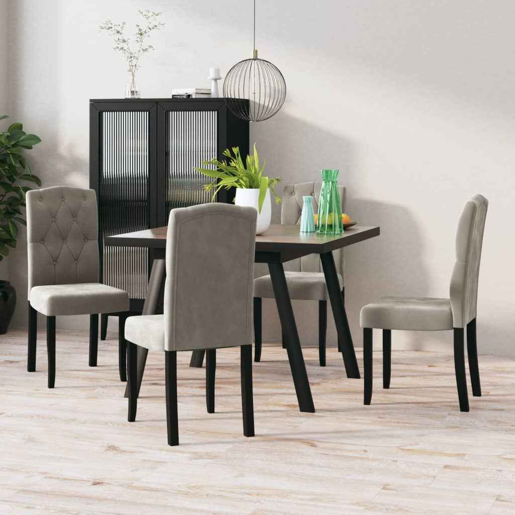 vidaXL Eetkamerstoelen 2 st fluweel blauw