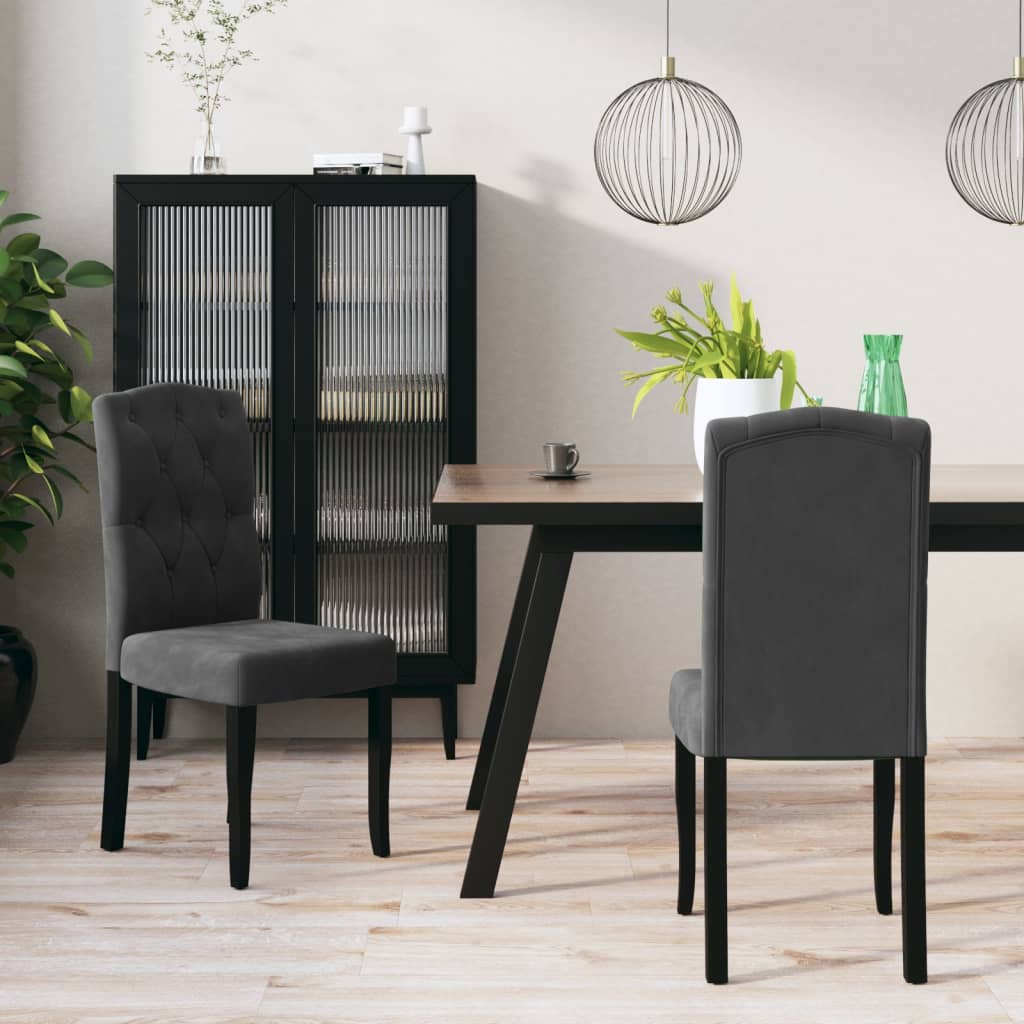 vidaXL Eetkamerstoelen 2 st fluweel blauw