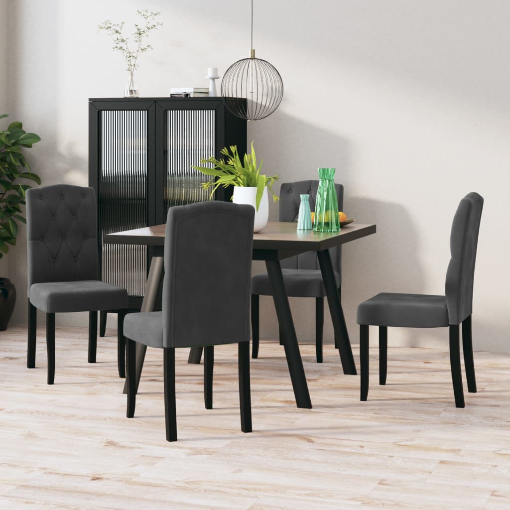 vidaXL Eetkamerstoelen 2 st fluweel blauw