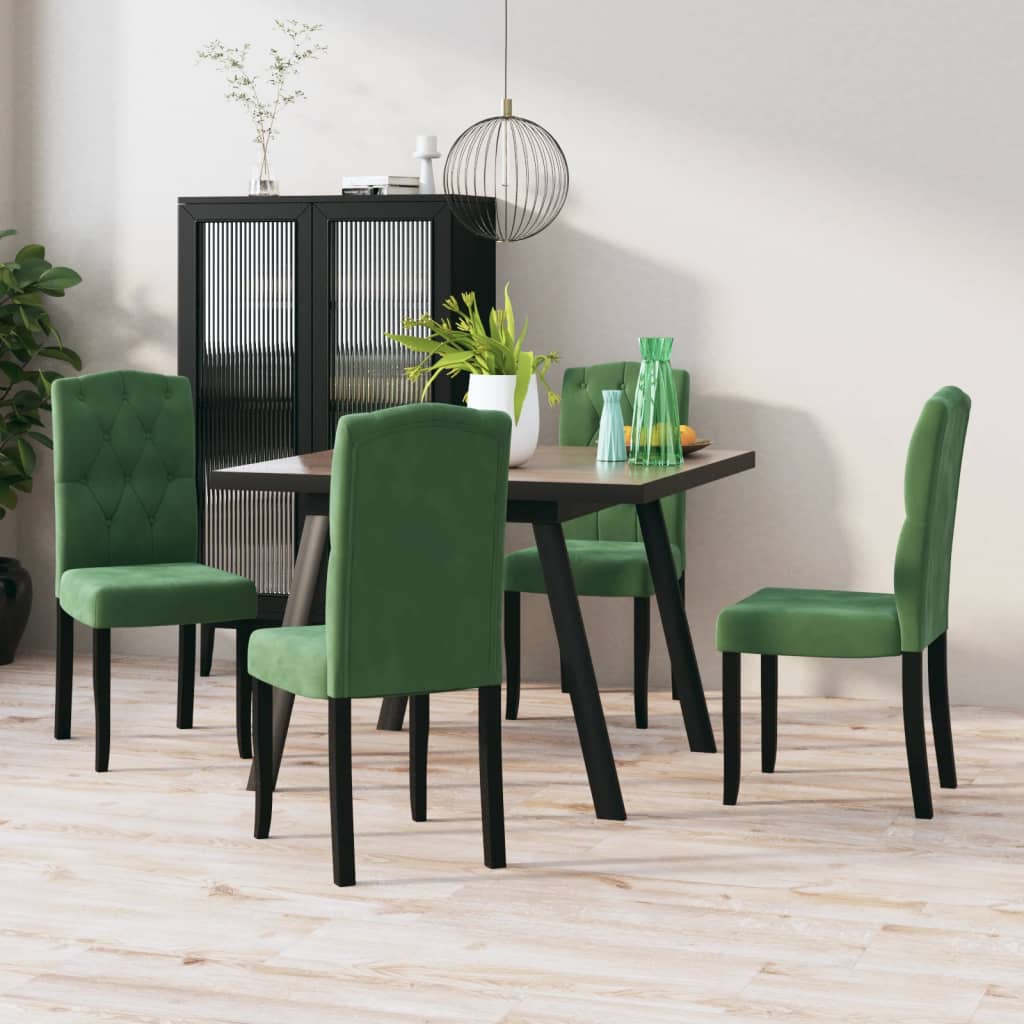 vidaXL Eetkamerstoelen 2 st fluweel blauw