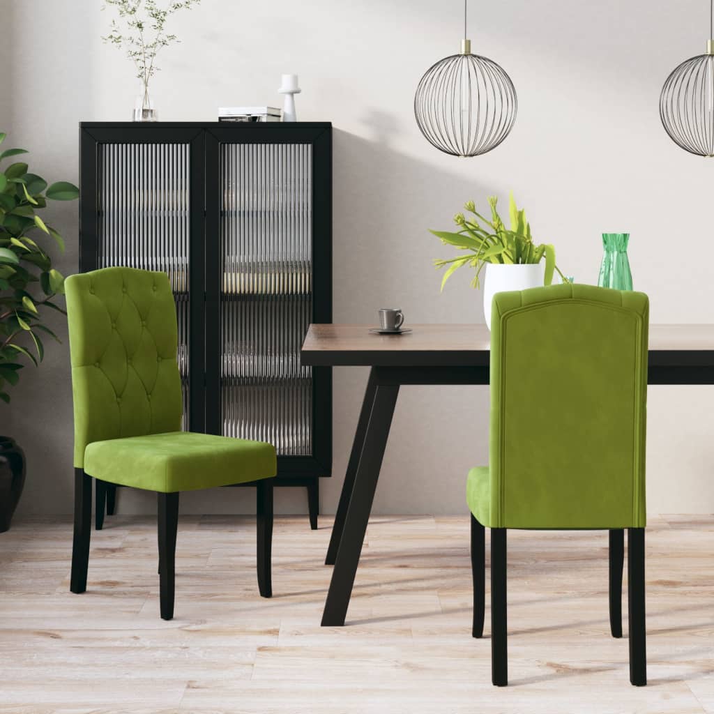 vidaXL Eetkamerstoelen 2 st fluweel blauw