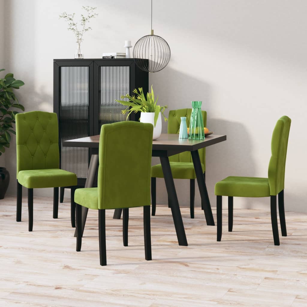 vidaXL Eetkamerstoelen 2 st fluweel blauw