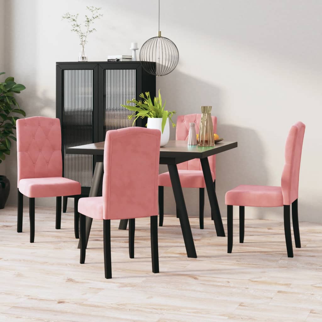 vidaXL Eetkamerstoelen 2 st fluweel blauw