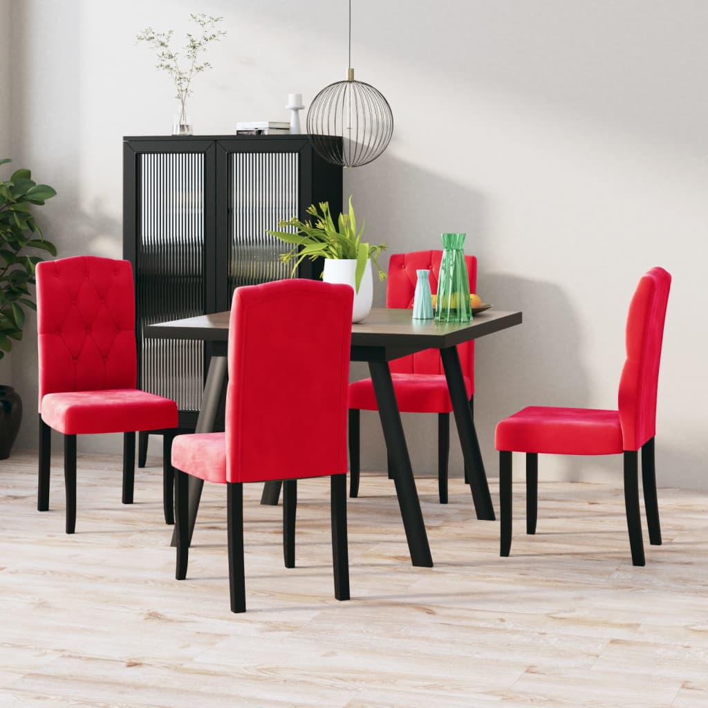 vidaXL Eetkamerstoelen 2 st fluweel blauw