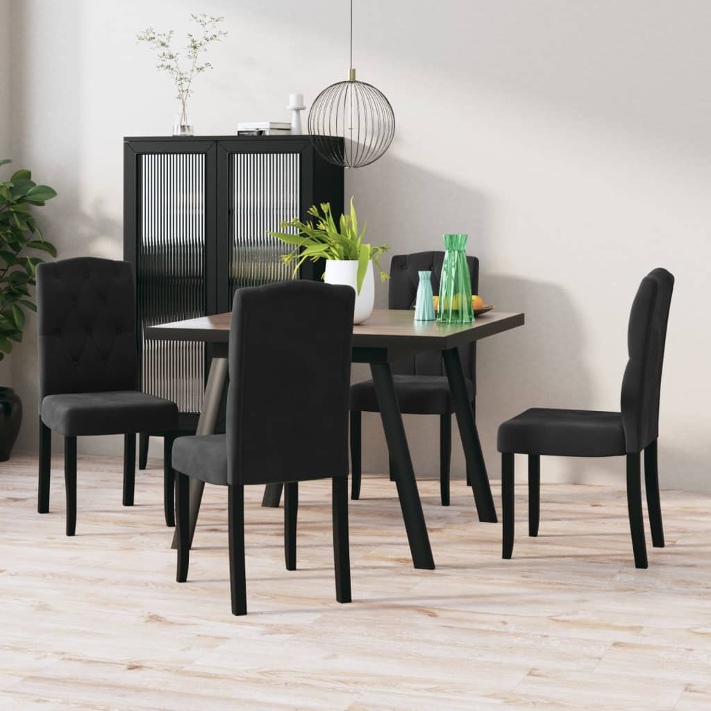 vidaXL Eetkamerstoelen 2 st fluweel blauw