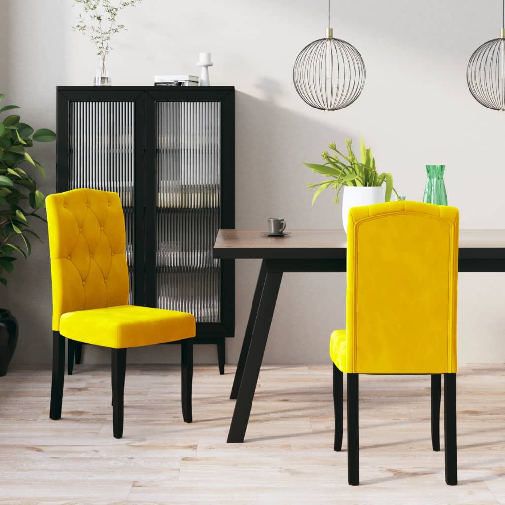 vidaXL Eetkamerstoelen 2 st fluweel blauw