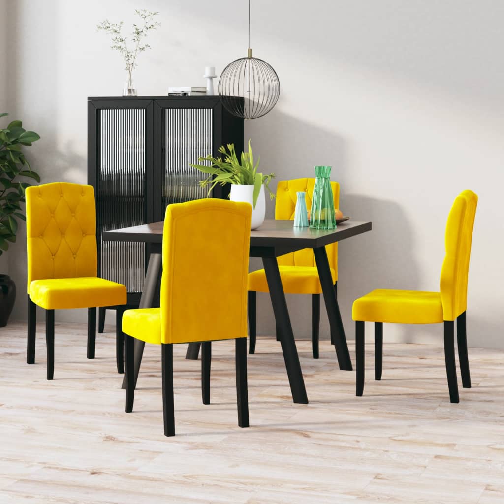 vidaXL Eetkamerstoelen 2 st fluweel blauw