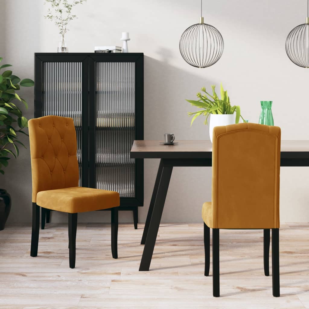 vidaXL Eetkamerstoelen 2 st fluweel blauw