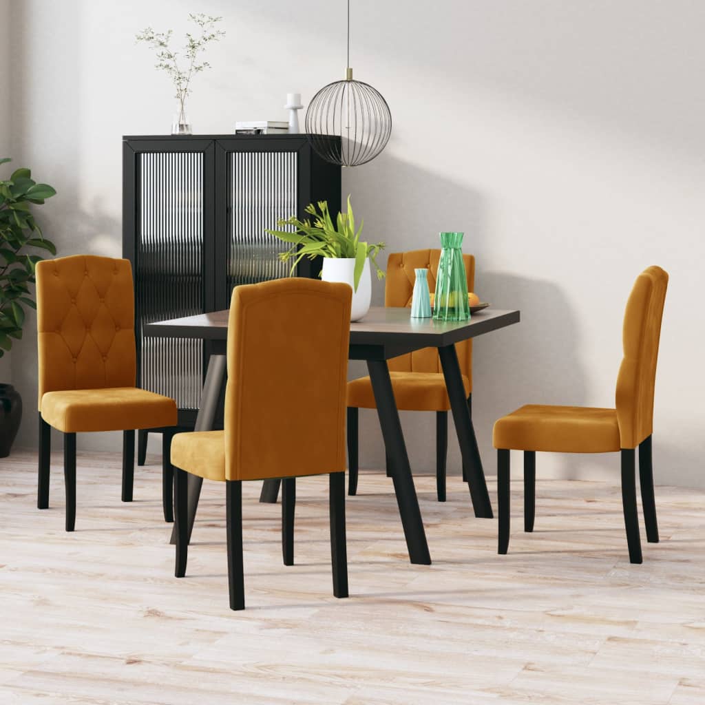 vidaXL Eetkamerstoelen 2 st fluweel blauw