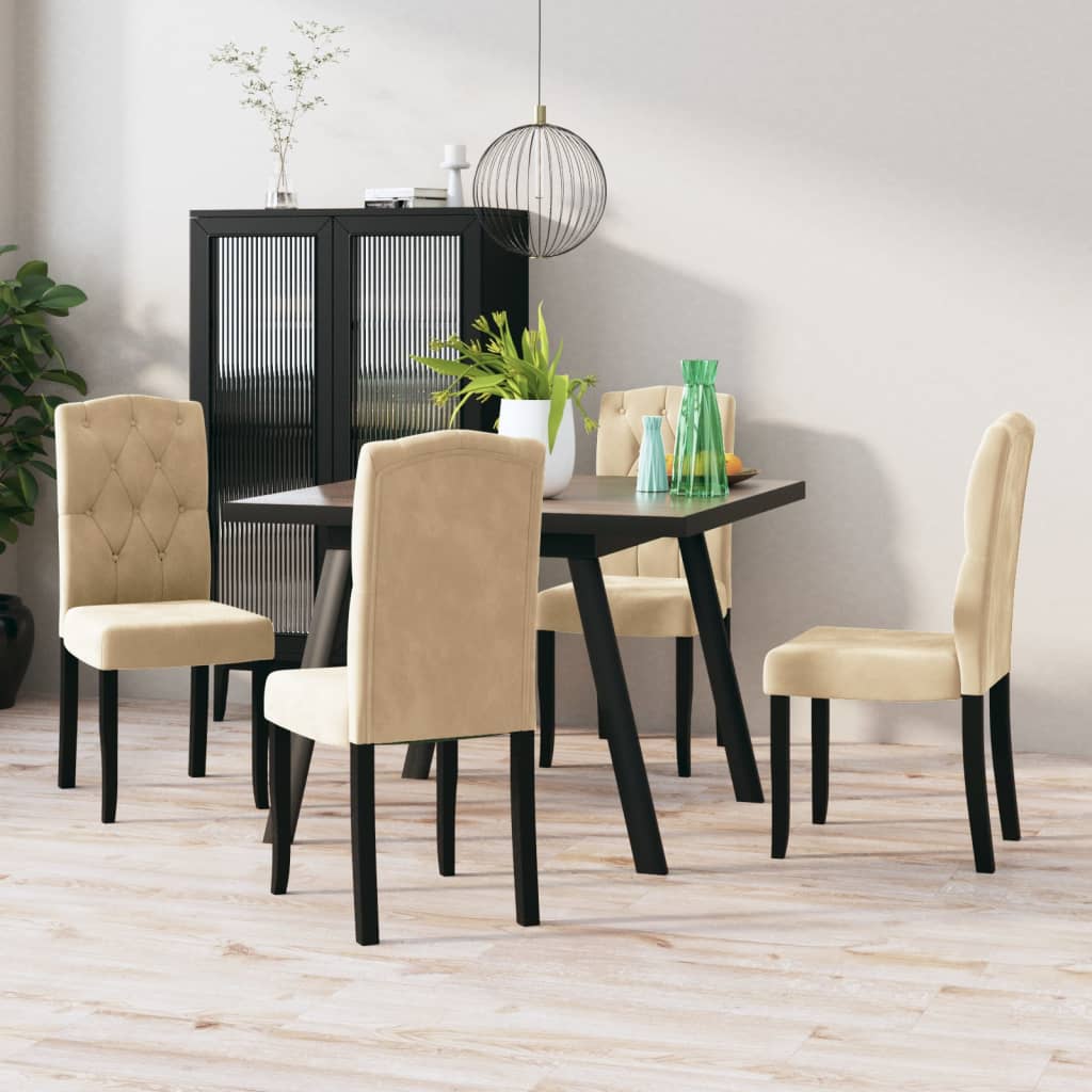 vidaXL Eetkamerstoelen 2 st fluweel blauw