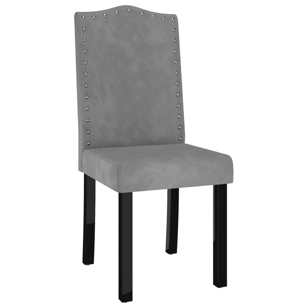 vidaXL Eetkamerstoelen 4 st fluweel lichtgrijs