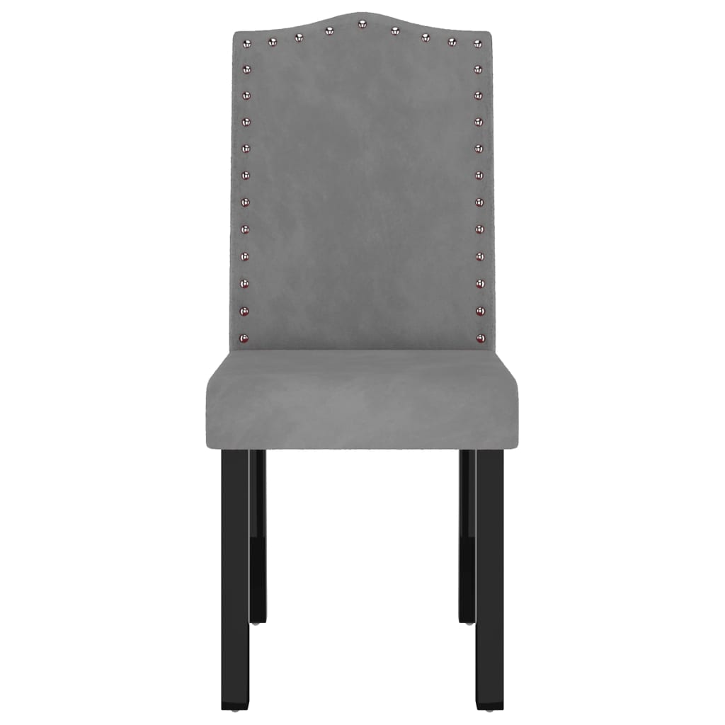 vidaXL Eetkamerstoelen 4 st fluweel lichtgrijs