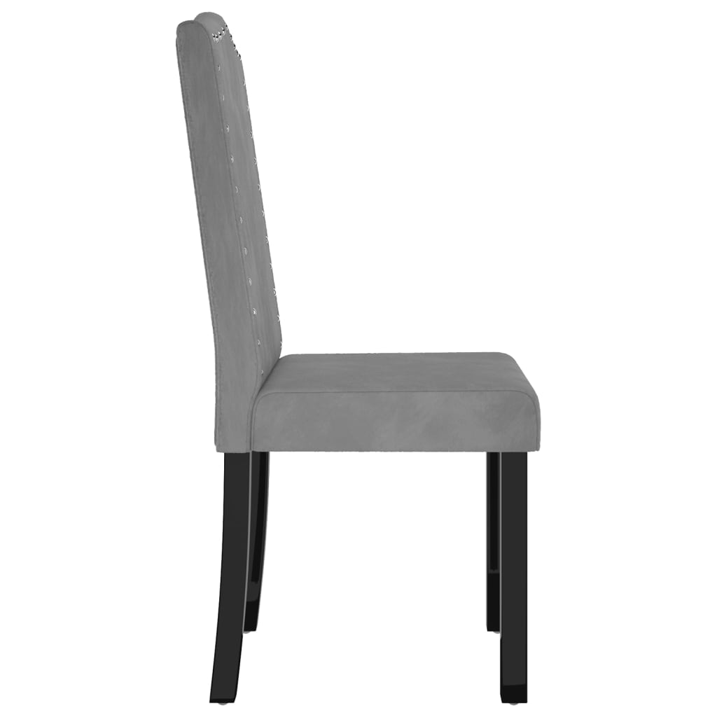 vidaXL Eetkamerstoelen 4 st fluweel lichtgrijs