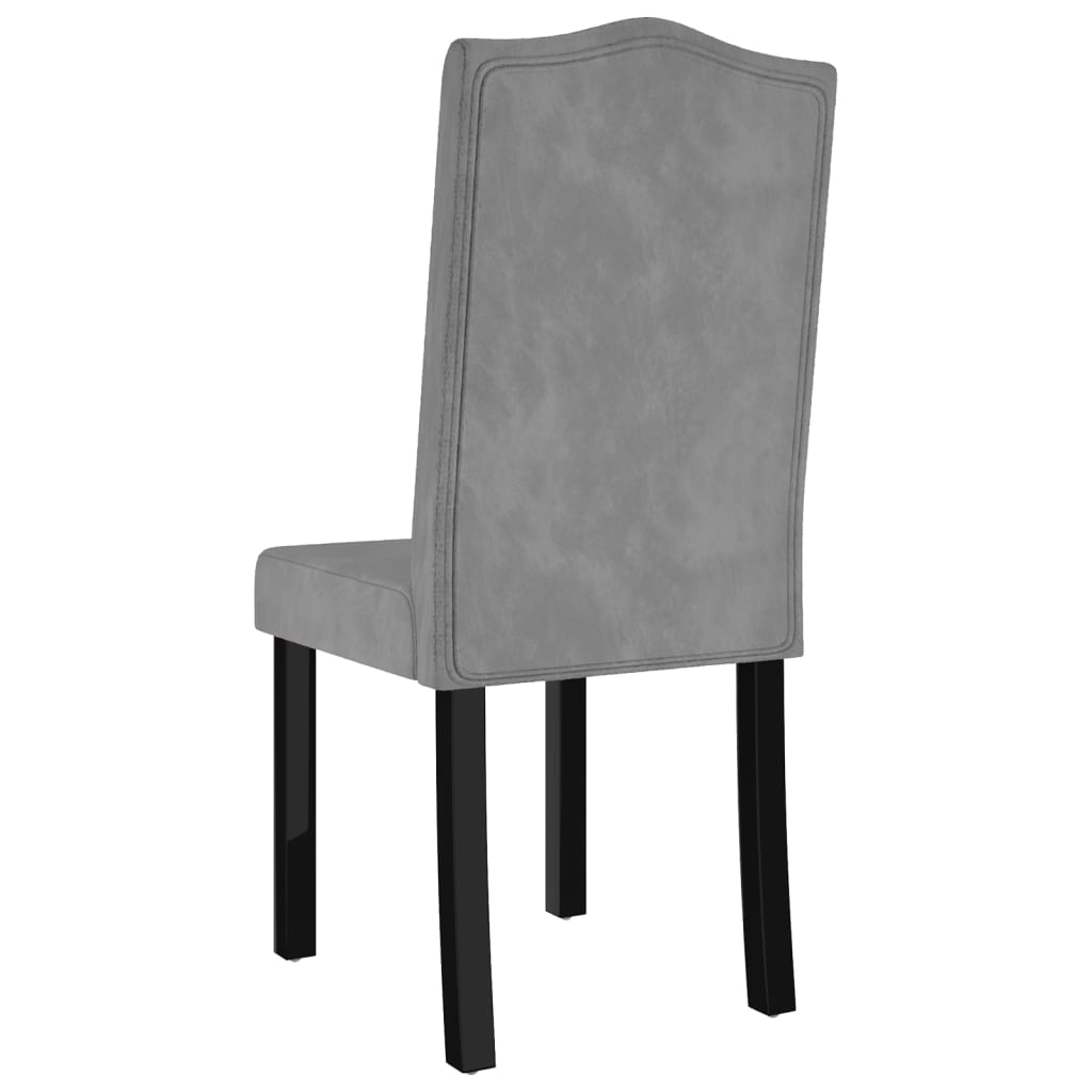 vidaXL Eetkamerstoelen 4 st fluweel lichtgrijs