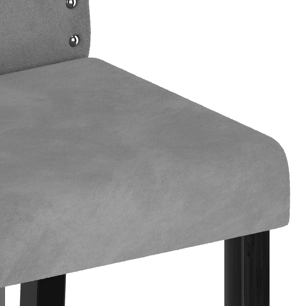 vidaXL Eetkamerstoelen 4 st fluweel lichtgrijs