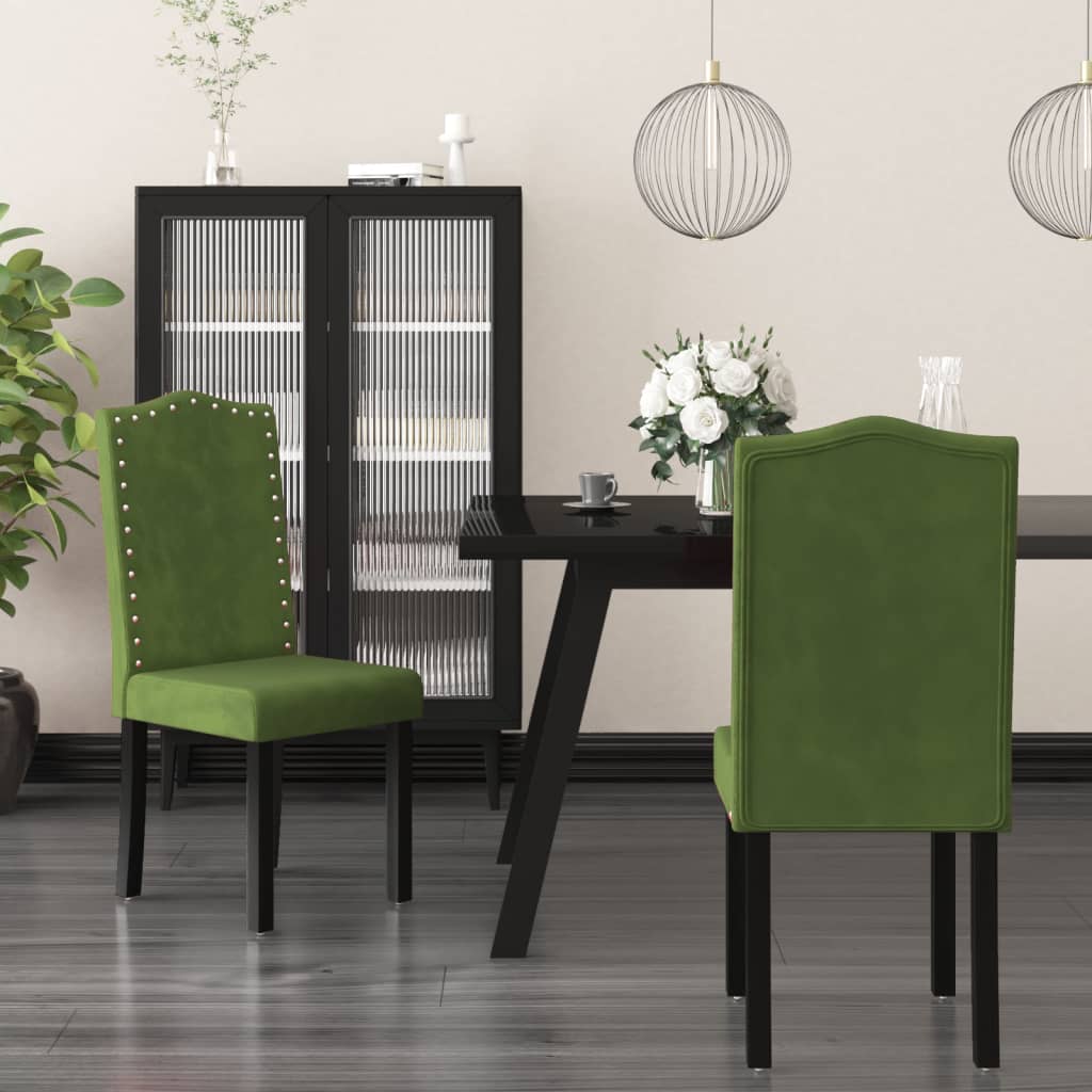vidaXL Eetkamerstoelen 4 st fluweel lichtgrijs