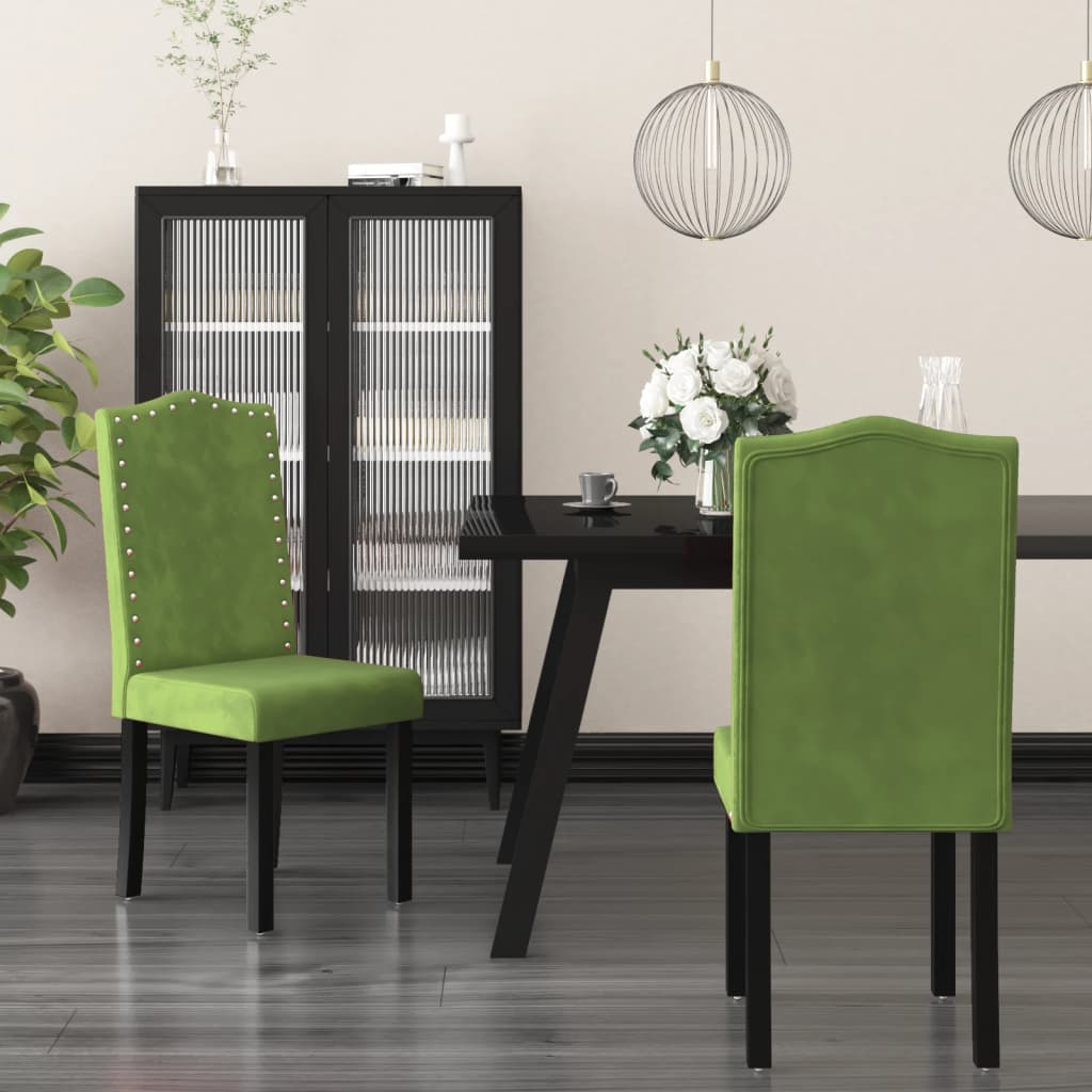 vidaXL Eetkamerstoelen 4 st fluweel lichtgrijs