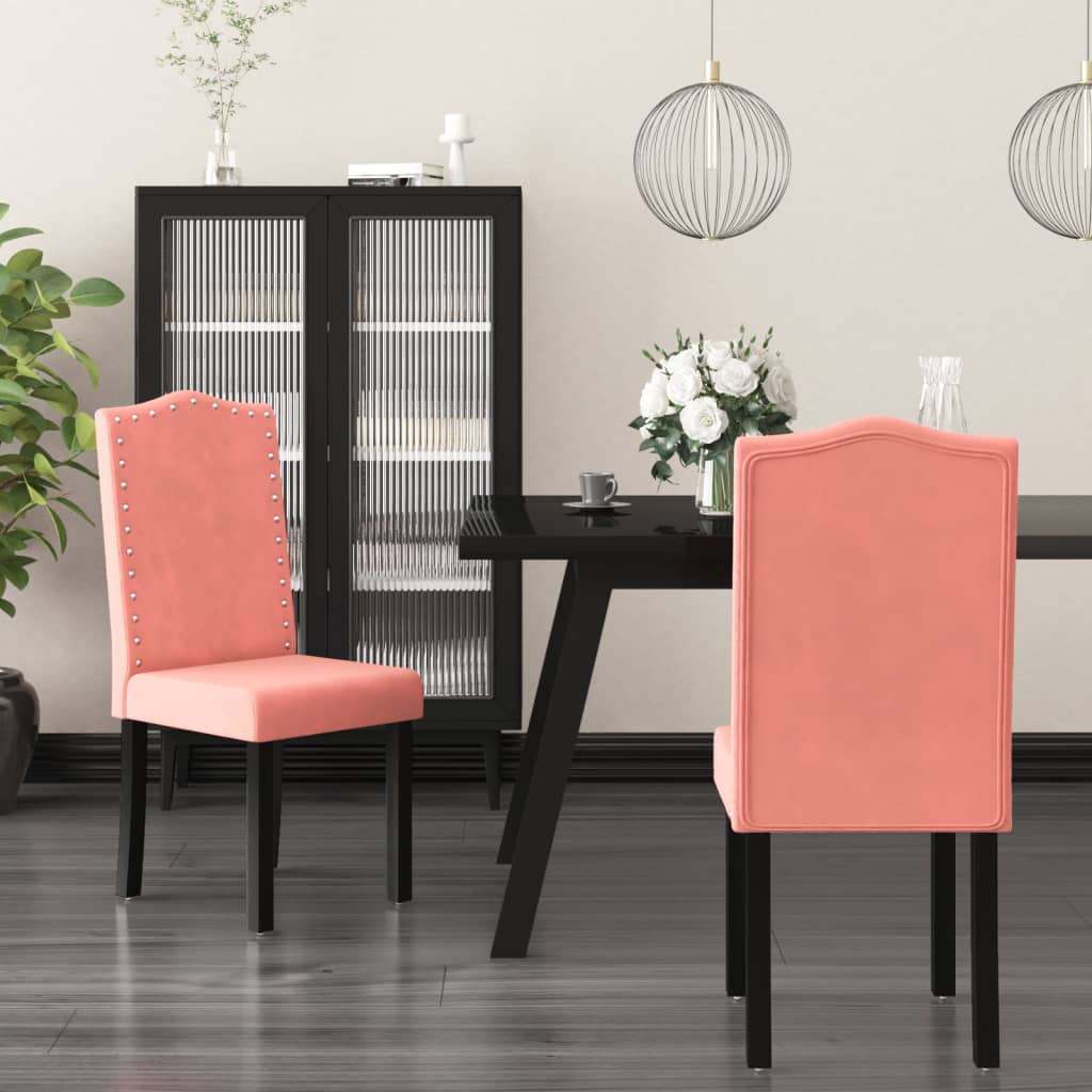 vidaXL Eetkamerstoelen 4 st fluweel lichtgrijs